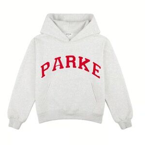 PARKE Varsity Hoodie Sweatshirt Classic Grey + Ruby size S/M